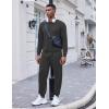 imageCOOFANDY Mens Tracksuit 2 Piece Long Sleeve Pullover Jogging Track Suit Athletic Casual SweatsuitDark Grey