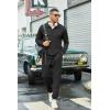 imageCOOFANDY Mens Tracksuit 2 Piece Quarter Zip Polo Athletic Sweatsuits Casual Running Jogging Sport Suit SetsAll Black