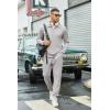 imageCOOFANDY Mens Tracksuit 2 Piece Quarter Zip Polo Athletic Sweatsuits Casual Running Jogging Sport Suit SetsGrey