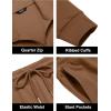 imageCOOFANDY Mens Tracksuit 2 Piece Quarter Zip Polo Athletic Sweatsuits Casual Running Jogging Sport Suit SetsLight Brown