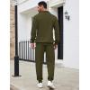 imageCOOFANDY Mens Tracksuit 2 Piece Quarter Zip Sweatsuit Sets Casual Athletic Running Jogging SuitsArmy Green