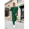 imageCOOFANDY Mens Tracksuit 2 Piece Quarter Zip Sweatsuit Sets Casual Athletic Running Jogging SuitsGreen