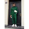 imageCOOFANDY Mens Tracksuit 2 Piece Quarter Zip Sweatsuit Sets Casual Athletic Running Jogging SuitsGreen