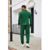 imageCOOFANDY Mens Tracksuit 2 Piece Quarter Zip Sweatsuit Sets Casual Athletic Running Jogging SuitsGreen