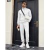 imageCOOFANDY Mens Tracksuit 2 Piece Quarter Zip Sweatsuit Sets Casual Athletic Running Jogging SuitsWhite