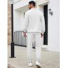 imageCOOFANDY Mens Tracksuit 2 Piece Quarter Zip Sweatsuit Sets Casual Athletic Running Jogging SuitsWhite
