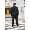 imageCOOFANDY Mens Tracksuit 2 Piece Quarter Zip Sweatsuit Workout Plaid Jacquard Jogging Suit SetBlack