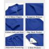 imageCOOFANDY Mens Tracksuit 2 Piece Quarter Zip Sweatsuit Workout Plaid Jacquard Jogging Suit SetBlue