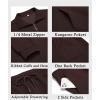 imageCOOFANDY Mens Tracksuit 2 Piece Quarter Zip Sweatsuit Workout Plaid Jacquard Jogging Suit SetBrown