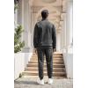 imageCOOFANDY Mens Tracksuit 2 Piece Quarter Zip Sweatsuit Workout Plaid Jacquard Jogging Suit SetDark Grey