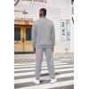 imageCOOFANDY Mens Tracksuit 2 Piece Quarter Zip Sweatsuit Workout Plaid Jacquard Jogging Suit SetLight Grey