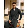 imageCOOFANDY Mens Tracksuit 2 Piece Relaxed Fit Halfzip Sweatsuits Athletic Running Jogging Suit SetsBlack