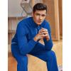 imageCOOFANDY Mens Tracksuit 2 Piece Relaxed Fit Halfzip Sweatsuits Athletic Running Jogging Suit SetsBlue