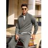 imageCOOFANDY Mens Tracksuit 2 Piece Relaxed Fit Halfzip Sweatsuits Athletic Running Jogging Suit SetsGray
