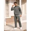 imageCOOFANDY Mens Tracksuit 2 Piece Relaxed Fit Halfzip Sweatsuits Athletic Running Jogging Suit SetsGray