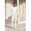 imageCOOFANDY Mens Tracksuit 2 Piece Relaxed Fit Halfzip Sweatsuits Athletic Running Jogging Suit SetsWhite