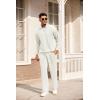 imageCOOFANDY Mens Tracksuit 2 Piece Relaxed Fit Halfzip Sweatsuits Athletic Running Jogging Suit SetsWhite