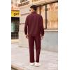 imageCOOFANDY Mens Tracksuit 2 Piece Relaxed Fit Halfzip Sweatsuits Athletic Running Jogging Suit SetsWine Red