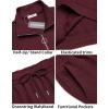 imageCOOFANDY Mens Tracksuit 2 Piece Relaxed Fit Halfzip Sweatsuits Athletic Running Jogging Suit SetsWine Red
