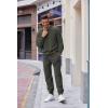 imageCOOFANDY Mens Tracksuit 2 Piece Sweatsuit Set Long Sleeve Pullover Athletic Suit For Sports Casual Fitness JoggingArmy Green