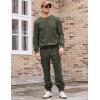 imageCOOFANDY Mens Tracksuit 2 Piece Sweatsuit Set Long Sleeve Pullover Athletic Suit For Sports Casual Fitness JoggingArmy Green
