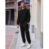 imageCOOFANDY Mens Tracksuit 2 Piece Sweatsuit Set Long Sleeve Pullover Athletic Suit For Sports Casual Fitness JoggingBlack