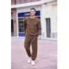 imageCOOFANDY Mens Tracksuit 2 Piece Sweatsuit Set Long Sleeve Pullover Athletic Suit For Sports Casual Fitness JoggingBrown