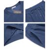 imageCOOFANDY Mens Tracksuit 2 Piece Sweatsuit Set Long Sleeve Pullover Athletic Suit For Sports Casual Fitness JoggingNavy