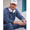 imageCOOFANDY Mens Tracksuit 2 Piece Sweatsuit Set Long Sleeve Pullover Athletic Suit For Sports Casual Fitness JoggingNavy