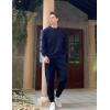 imageCOOFANDY Mens Tracksuit 2 Piece Sweatsuit Set Long Sleeve Pullover Athletic Suit For Sports Casual Fitness JoggingNavy Blue