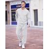 imageCOOFANDY Mens Tracksuit 2 Piece Sweatsuit Set Long Sleeve Pullover Athletic Suit For Sports Casual Fitness JoggingWhite