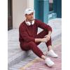 imageCOOFANDY Mens Tracksuit 2 Piece Sweatsuit Set Long Sleeve Pullover Athletic Suit For Sports Casual Fitness JoggingWine Red