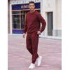imageCOOFANDY Mens Tracksuit 2 Piece Sweatsuit Set Long Sleeve Pullover Athletic Suit For Sports Casual Fitness JoggingWine Red