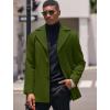 imageCOOFANDY Mens Trench Coat Notched Collar Single Breasted Peacoat Winter Overcoat With PocketsArmy Green