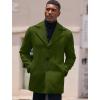 imageCOOFANDY Mens Trench Coat Notched Collar Single Breasted Peacoat Winter Overcoat With PocketsArmy Green