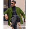 imageCOOFANDY Mens Trench Coat Notched Collar Single Breasted Peacoat Winter Overcoat With PocketsArmy Green