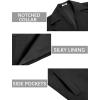 imageCOOFANDY Mens Trench Coat Notched Collar Single Breasted Peacoat Winter Overcoat With PocketsBlack