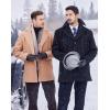 imageCOOFANDY Mens Trench Coat Notched Collar Single Breasted Peacoat Winter Overcoat With PocketsBlack