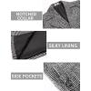 imageCOOFANDY Mens Trench Coat Notched Collar Single Breasted Peacoat Winter Overcoat With PocketsBlack Plaid