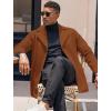 imageCOOFANDY Mens Trench Coat Notched Collar Single Breasted Peacoat Winter Overcoat With PocketsBrown