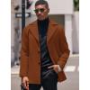 imageCOOFANDY Mens Trench Coat Notched Collar Single Breasted Peacoat Winter Overcoat With PocketsBrown