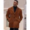 imageCOOFANDY Mens Trench Coat Notched Collar Single Breasted Peacoat Winter Overcoat With PocketsBrown