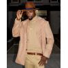 imageCOOFANDY Mens Trench Coat Notched Collar Single Breasted Peacoat Winter Overcoat With PocketsCamel