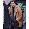 imageCOOFANDY Mens Trench Coat Notched Collar Single Breasted Peacoat Winter Overcoat With PocketsCamel