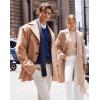 imageCOOFANDY Mens Trench Coat Notched Collar Single Breasted Peacoat Winter Overcoat With PocketsCamel