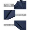 imageCOOFANDY Mens Trench Coat Notched Collar Single Breasted Peacoat Winter Overcoat With PocketsDark Blue