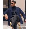 imageCOOFANDY Mens Trench Coat Notched Collar Single Breasted Peacoat Winter Overcoat With PocketsDark Blue