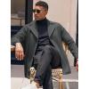 imageCOOFANDY Mens Trench Coat Notched Collar Single Breasted Peacoat Winter Overcoat With PocketsDark Grey
