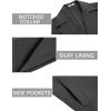 imageCOOFANDY Mens Trench Coat Notched Collar Single Breasted Peacoat Winter Overcoat With PocketsDark Grey