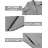 imageCOOFANDY Mens Trench Coat Notched Collar Single Breasted Peacoat Winter Overcoat With PocketsLight Grey